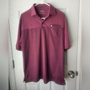 Mens Black Clover Kingdom golf polo in wine SZL Short Sleeve Collared Button-up